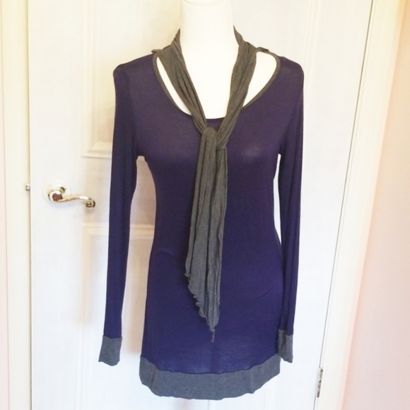 saint paradise Tops - Navy & grey shirt